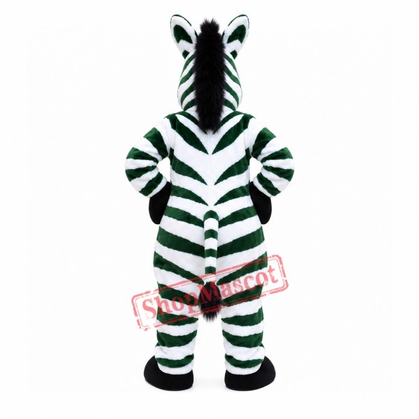 Green Zebra Mascot Costume