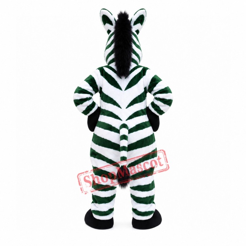 Green Zebra Mascot Costume Green Zebra Mascot Costume