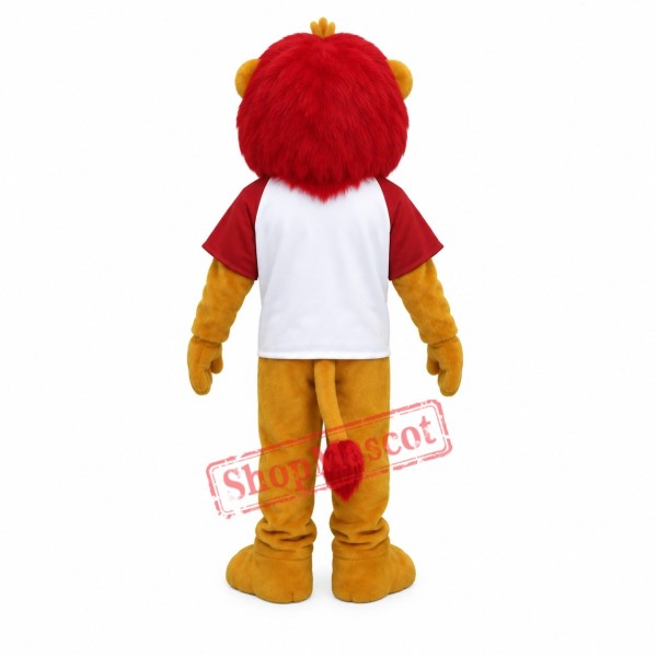 Red Hair Lion Mascot Costume Red Hair Lion Mascot Costume