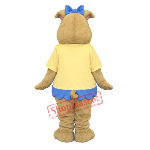 Female Bulldog Mascot Costume