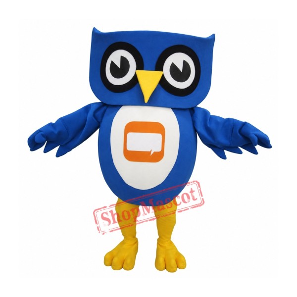 Lovely Blue Owl Mascot Costume Lovely Blue Owl Mascot Costume