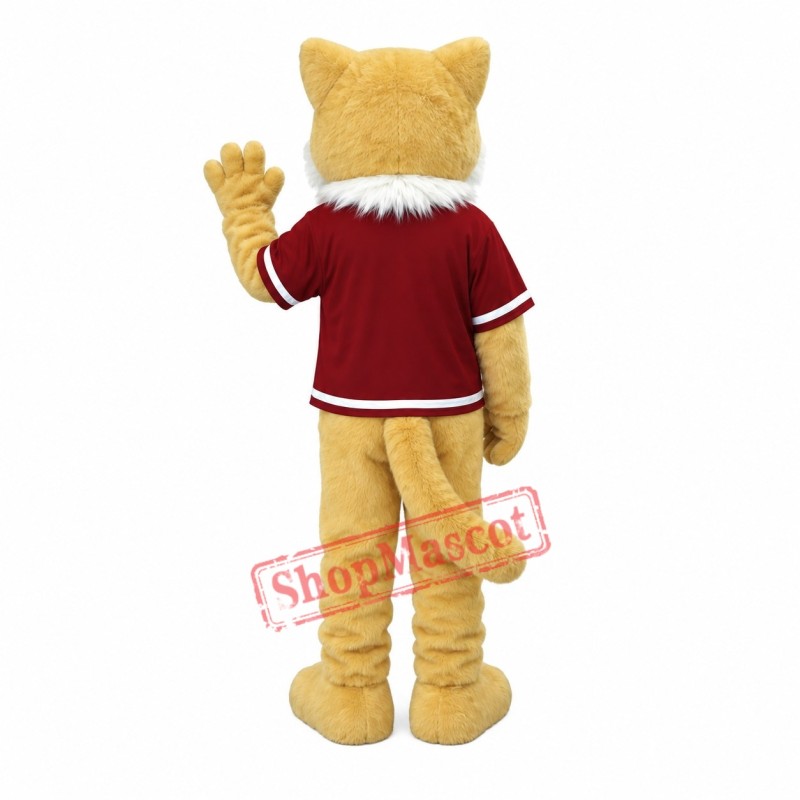 Happy Wildcat Mascot Costume Happy Wildcat Mascot Costume