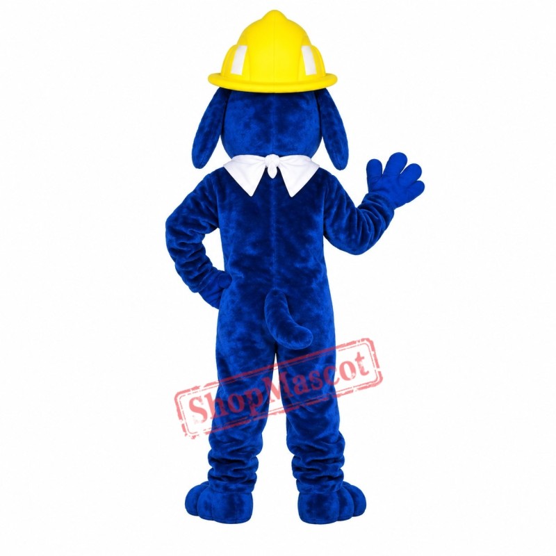 Blue Fire Dog Mascot Costume