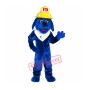 Blue Fire Dog Mascot Costume