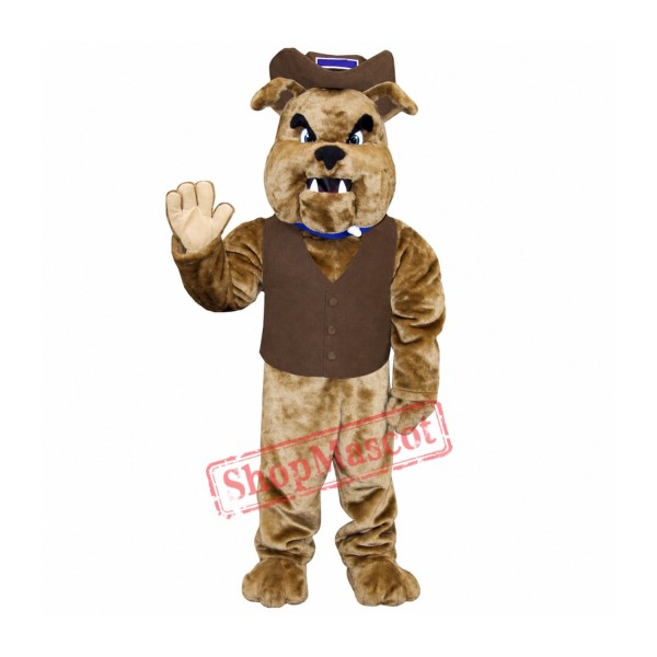 High Quality Brown Bulldog Mascot Costume