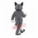Cute Grey Dog Mascot Costume
