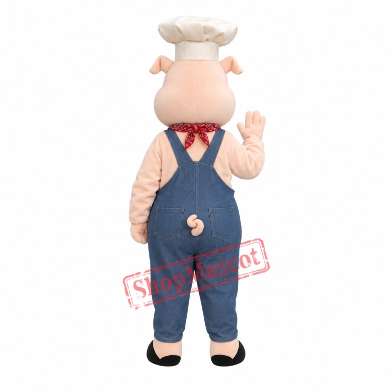 Chef Pig Mascot Costume Chef Pig Mascot Costume