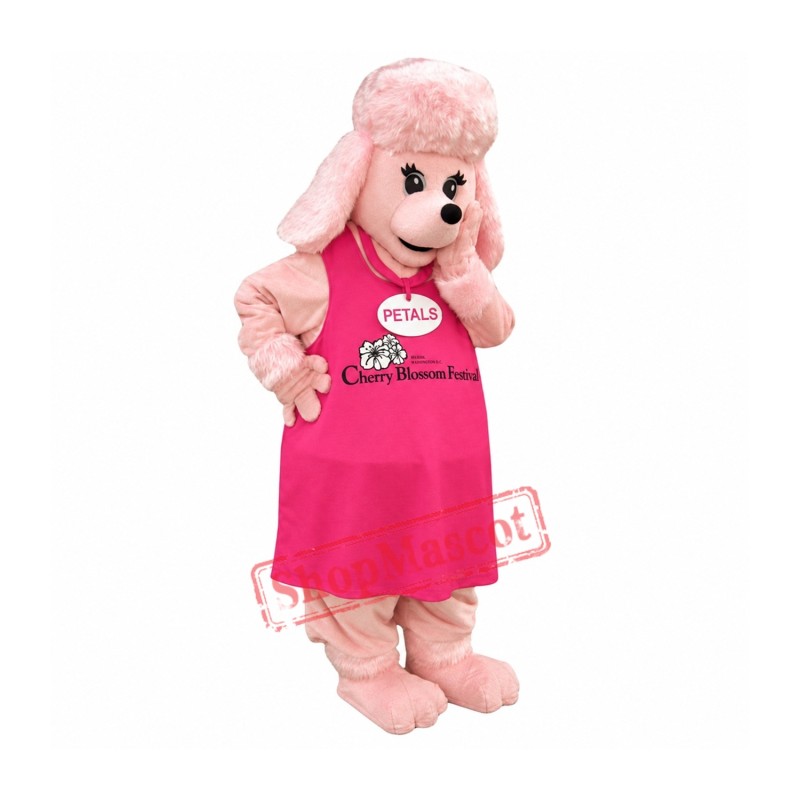 Pink Dog Mascot Costume Pink Dog Mascot Costume