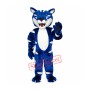 Blue& White Wild Cat Mascot Costume