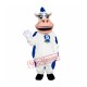 Blue & White Cow Mascot Costume Blue & White Cow Mascot Costume