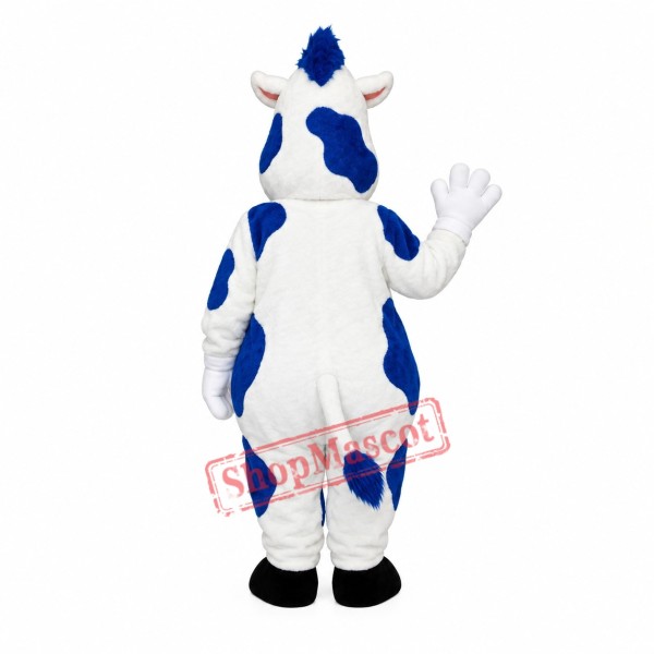 Blue & White Cow Mascot Costume Blue & White Cow Mascot Costume