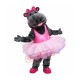 Ballerina Hippo Mascot Costume Ballerina Hippo Mascot Costume