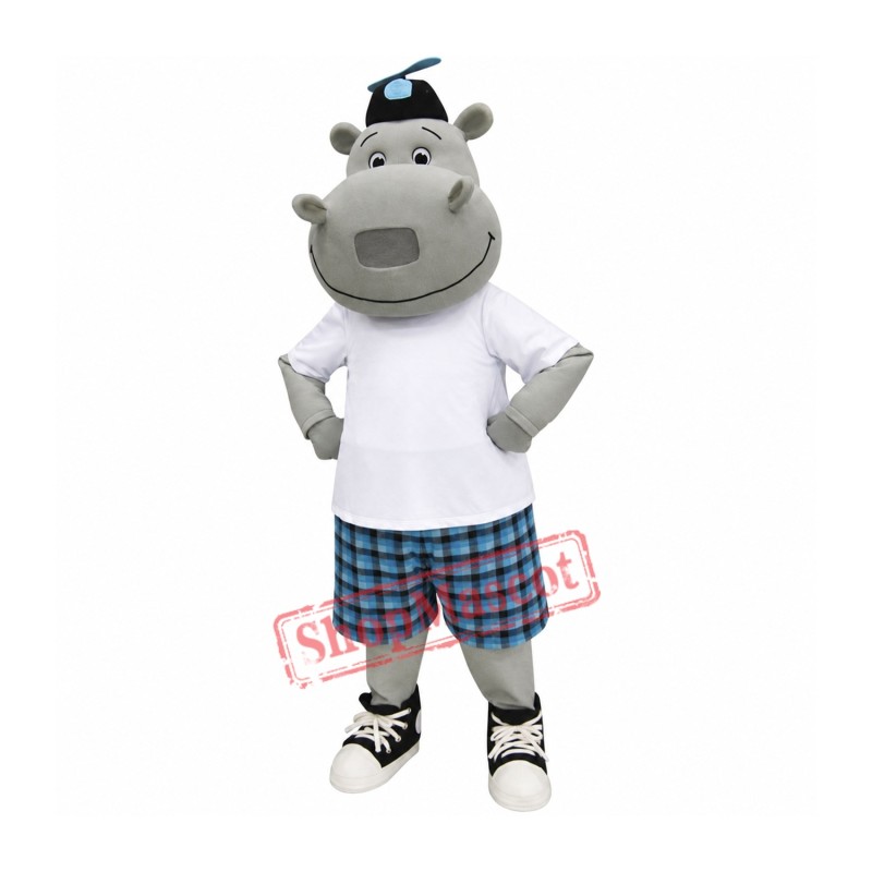 Sunny Hippo Mascot Costume Sunny Hippo Mascot Costume