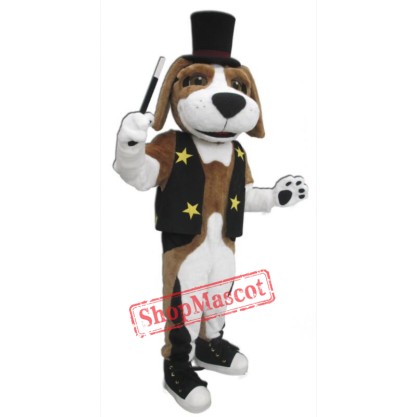 Brown White Dog Mascot Costume