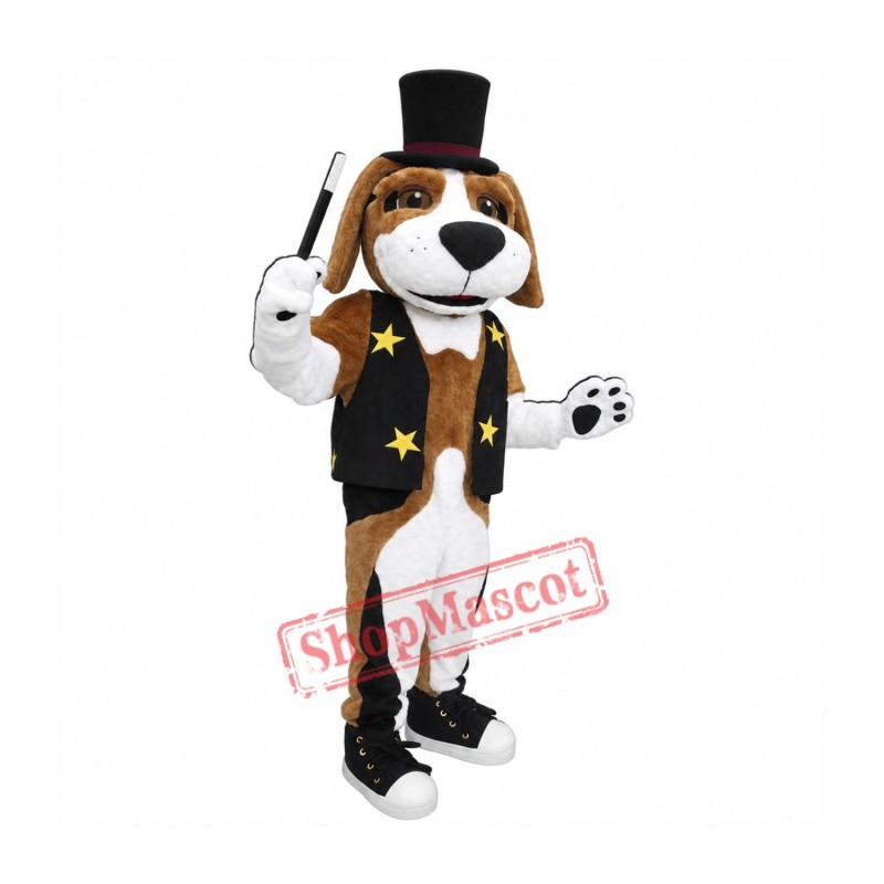 Brown White Dog Mascot Costume