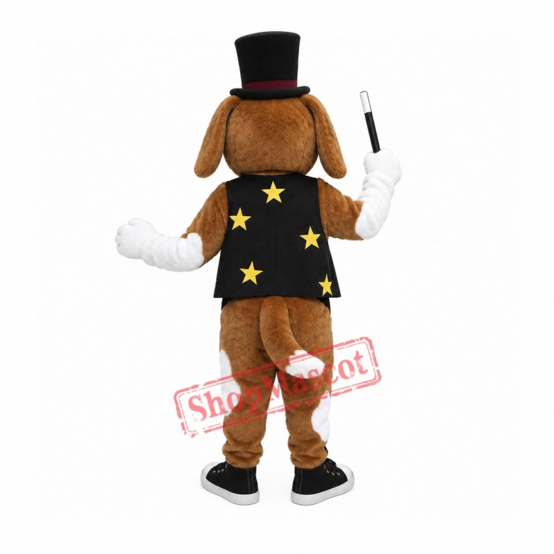 Brown White Dog Mascot Costume