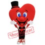 Health Heart With Top Hat Mascot Costume