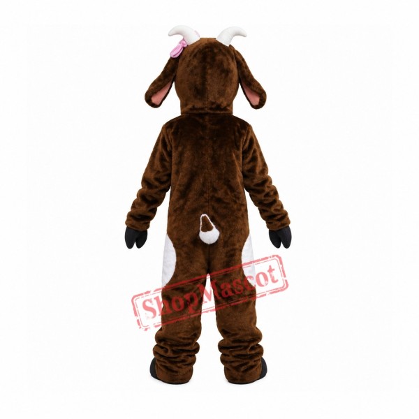 Brown Goat Mascot Costume Brown Goat Mascot Costume