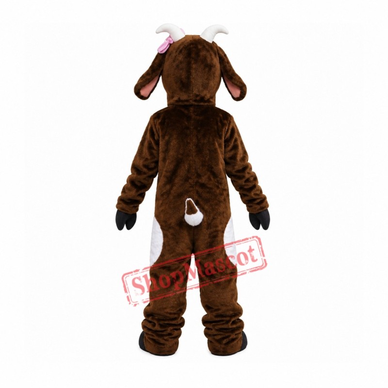 Brown Goat Mascot Costume Brown Goat Mascot Costume