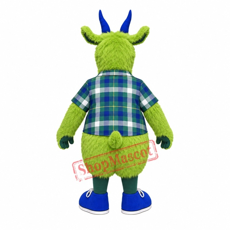 Green Goat Mascot Costume Green Goat Mascot Costume