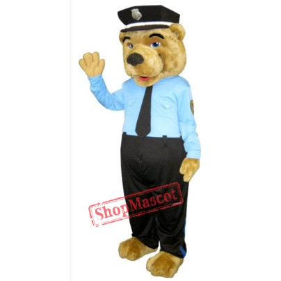 Policeman Bear Mascot Costume
