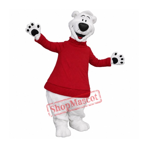 Happy Polar Bear Mascot Costume Free Shipping