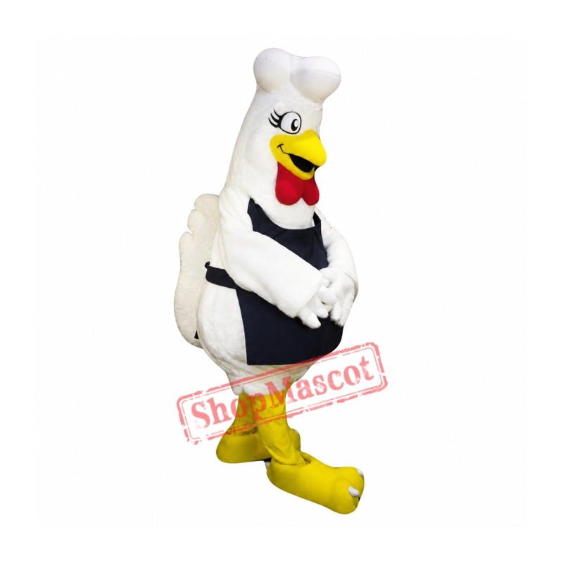White Chicken Mascot Costume White Chicken Mascot Costume