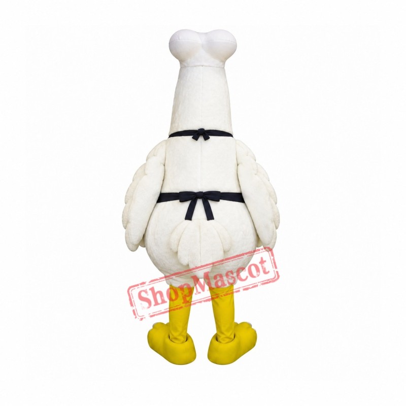 White Chicken Mascot Costume White Chicken Mascot Costume