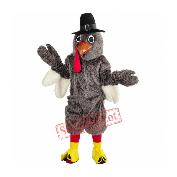 Grey Turkey Mascot Costume