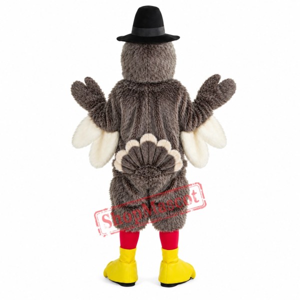 Grey Turkey Mascot Costume Grey Turkey Mascot Costume