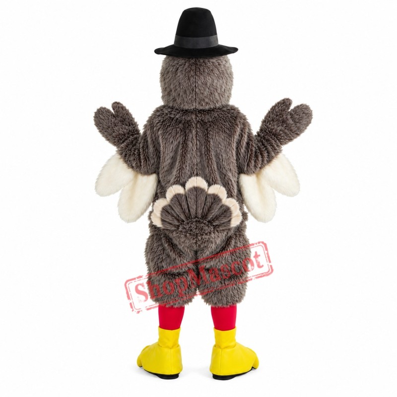 Grey Turkey Mascot Costume Grey Turkey Mascot Costume