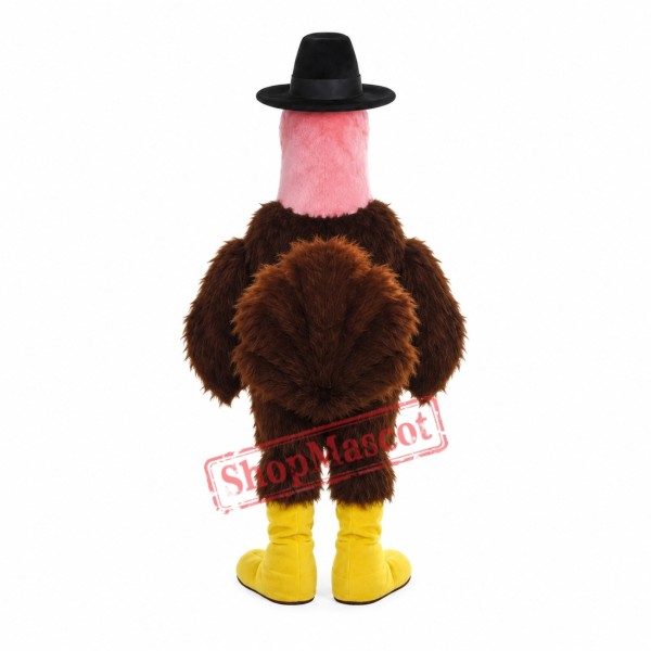 Pink Head Turkey Mascot Costume Pink Head Turkey Mascot Costume
