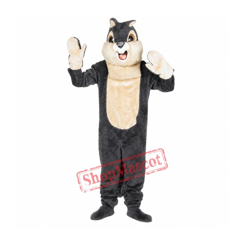 Cute Grey Squirrel Mascot Costume