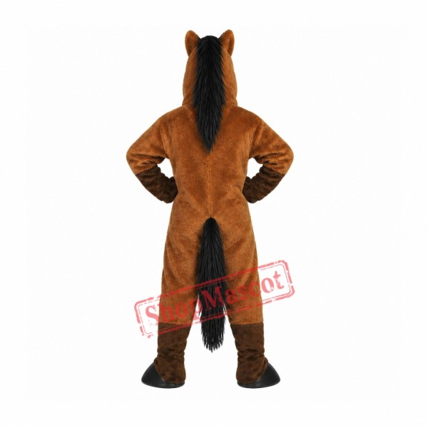 Brown Horse Mascot Costume Brown Horse Mascot Costume