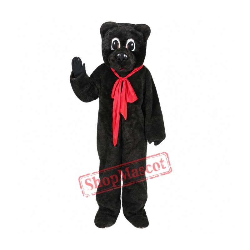 Black Storybook Bear Mascot Costume Black Storybook Bear Mascot Costume