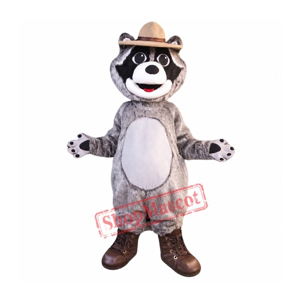 Grey Raccoon Mascot Costume