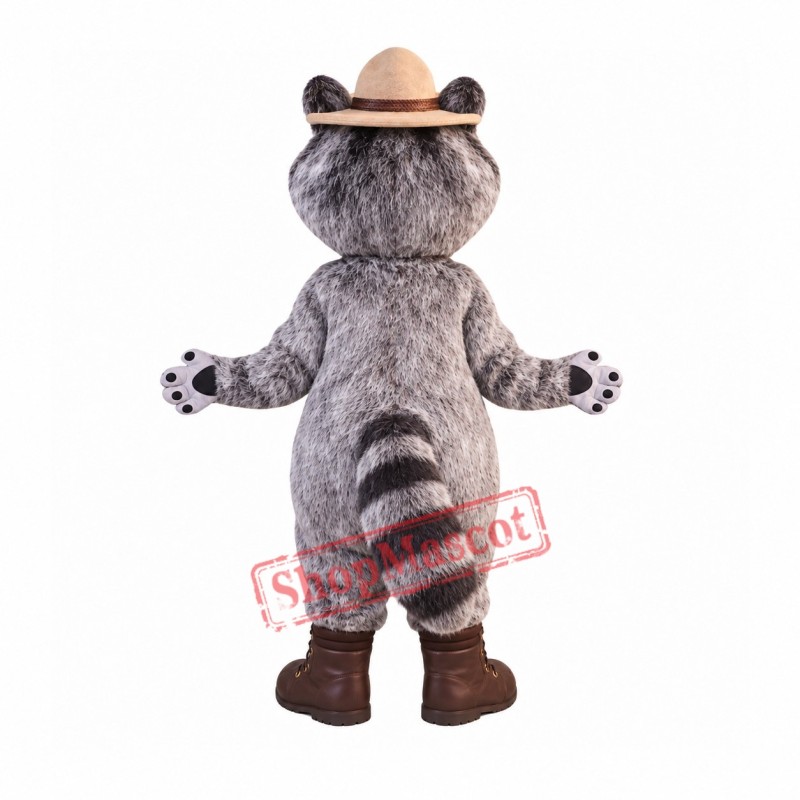 Grey Raccoon Mascot Costume Grey Raccoon Mascot Costume