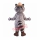 Grey Raccoon Mascot Costume Grey Raccoon Mascot Costume