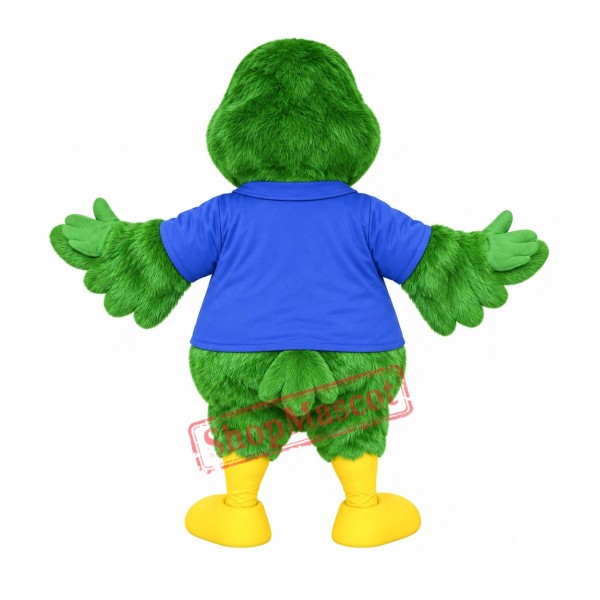 Green Parrot Mascot Costume Green Parrot Mascot Costume