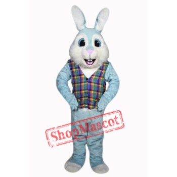 Blue Easter Bunny Mascot Costume