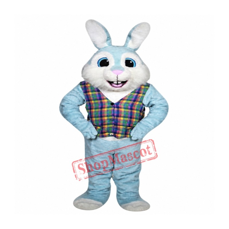 Blue Easter Bunny Mascot Costume Blue Easter Bunny Mascot Costume