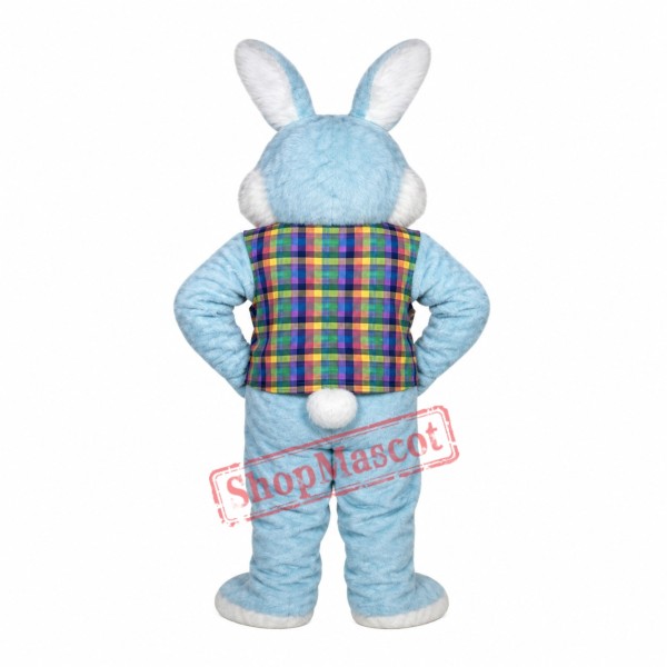 Blue Easter Bunny Mascot Costume