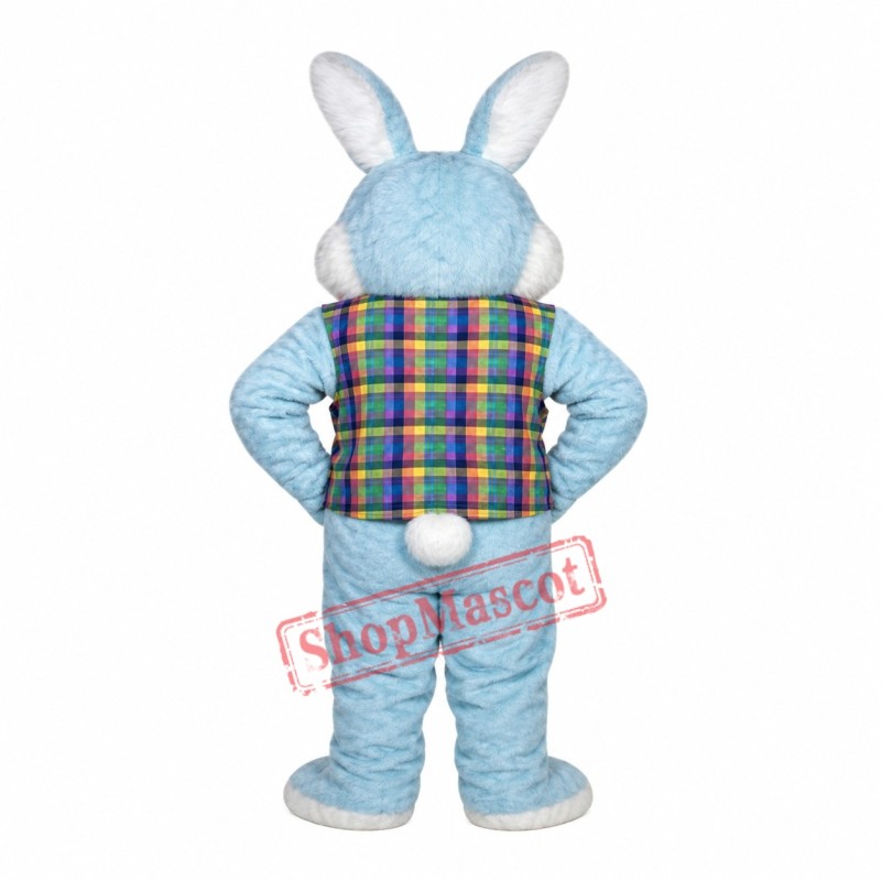 Blue Easter Bunny Mascot Costume Blue Easter Bunny Mascot Costume