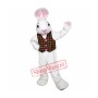 White Easter Bunny Mascot Costume