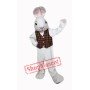 White Easter Bunny Mascot Costume