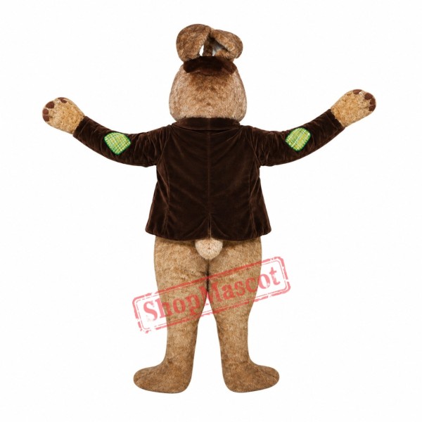 Brown Easter Bunny Mascot Costume Brown Easter Bunny Mascot Costume