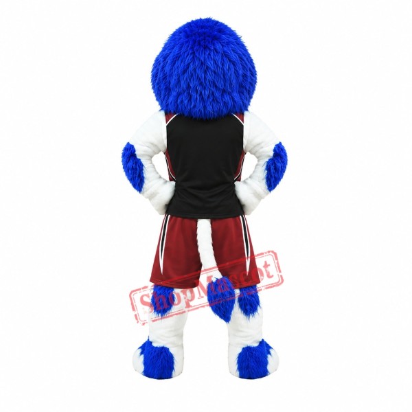 Blue Sport Lion Mascot Costume
