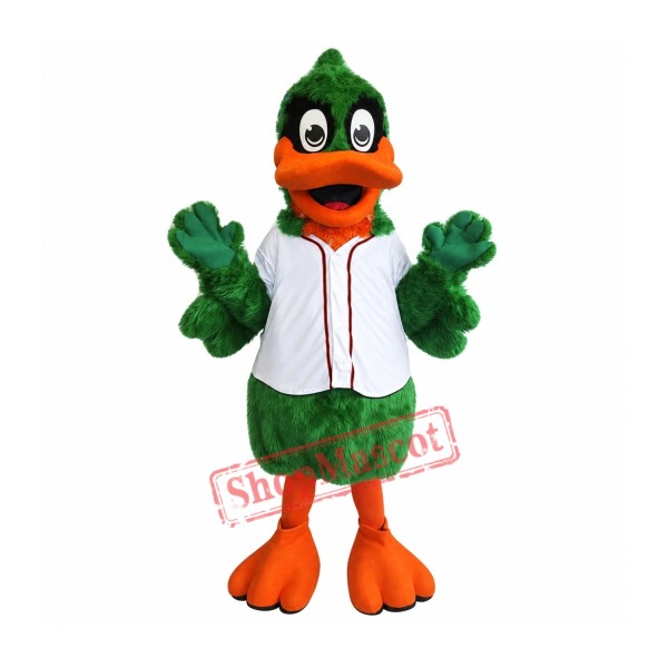 Green Duck Mascot Costume Green Duck Mascot Costume