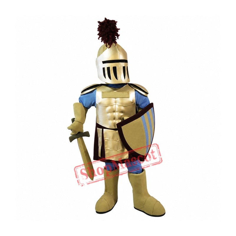 Blue & Golden Knight Mascot Costume Blue & Golden Knight Mascot Costume