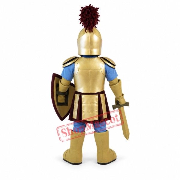 Blue &  Golden Knight Mascot Costume